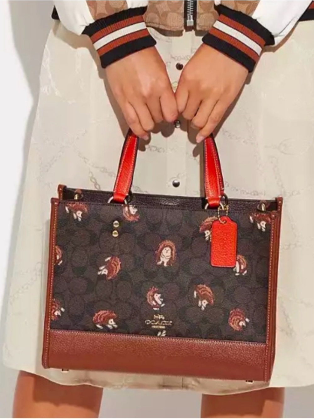 Coach Dempsey Tote 22 - hedgehog print